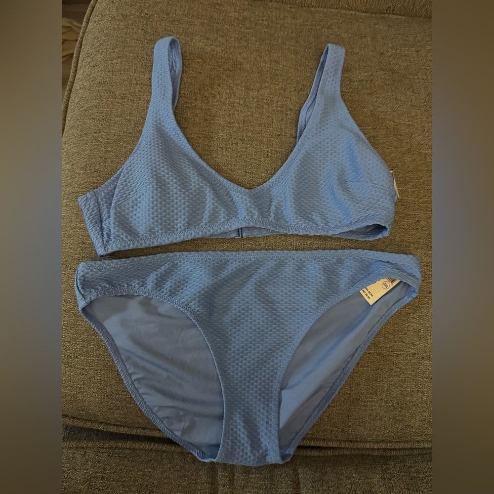 NWT Aerie powder blue bikini. Top and bottom included.